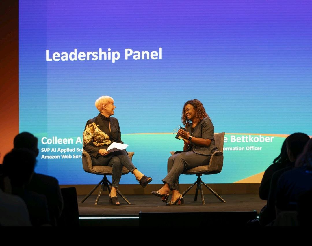 Yvonne Bettkober with Colleen Aubrey SVP applied IA solutions at AWS